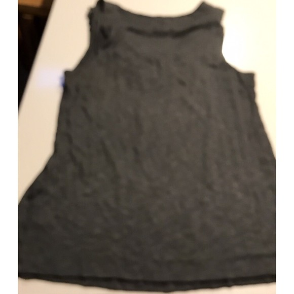 Olivia Moon Tank Top Large Slate Gray Green Scoop Ruffled Neckline Cami Shirt - Picture 5 of 5
